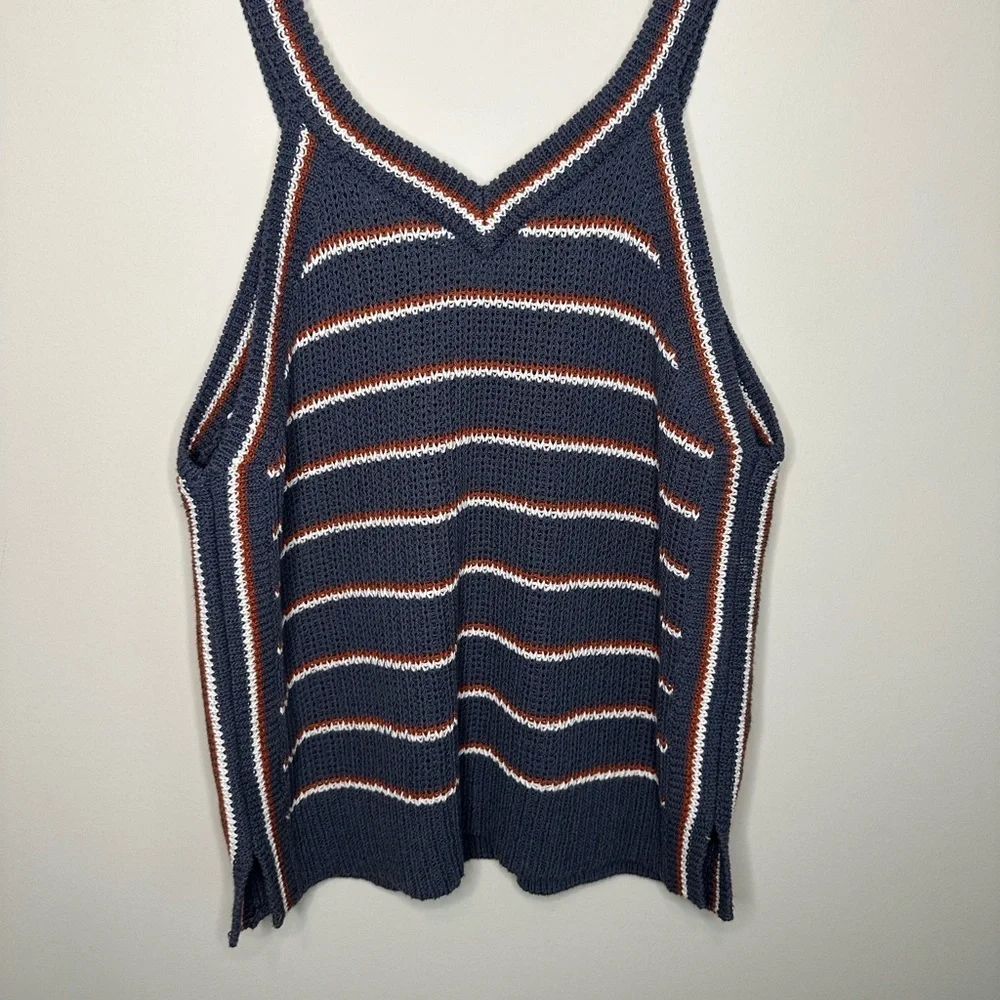 Madewell Gray and Orange V-Neck Sweater - Picture 12 of 16